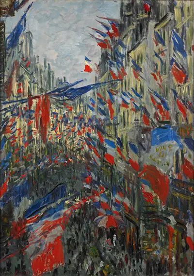 La Rue Saint-Denis (Saint Denis) Paris, Fest 30 Juni 1878 Claude Monet